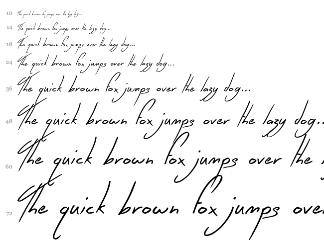 Early Bird font waterfall